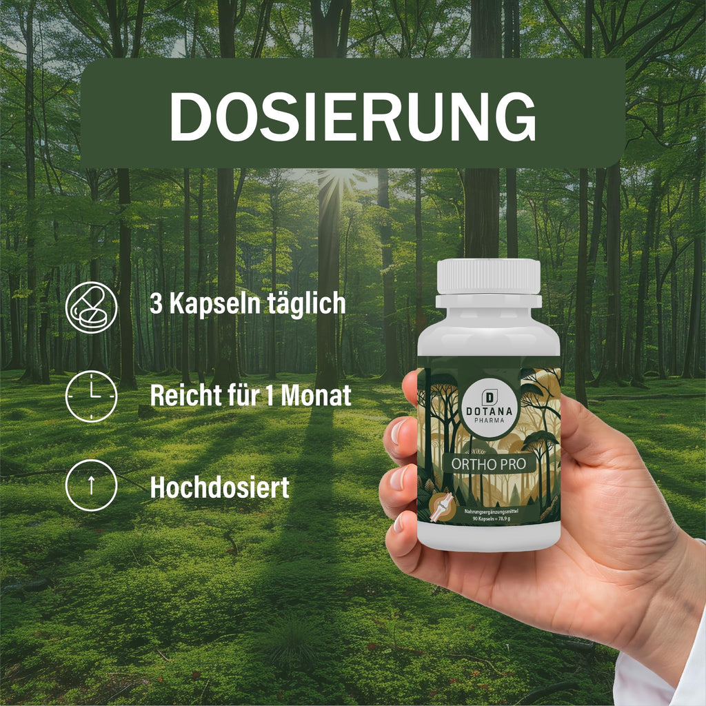 ORTHO PRO Gelenknährstoff-Komplex - 90 Kapseln mit Glucosamin Sulfat 750mg, Chondroitin Sulfat 600mg & MSM 900mg - Made in Germany
