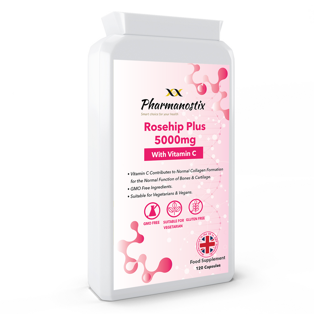Rosehip Plus 5000mg with Vit C- 120 Vegan Capsules
