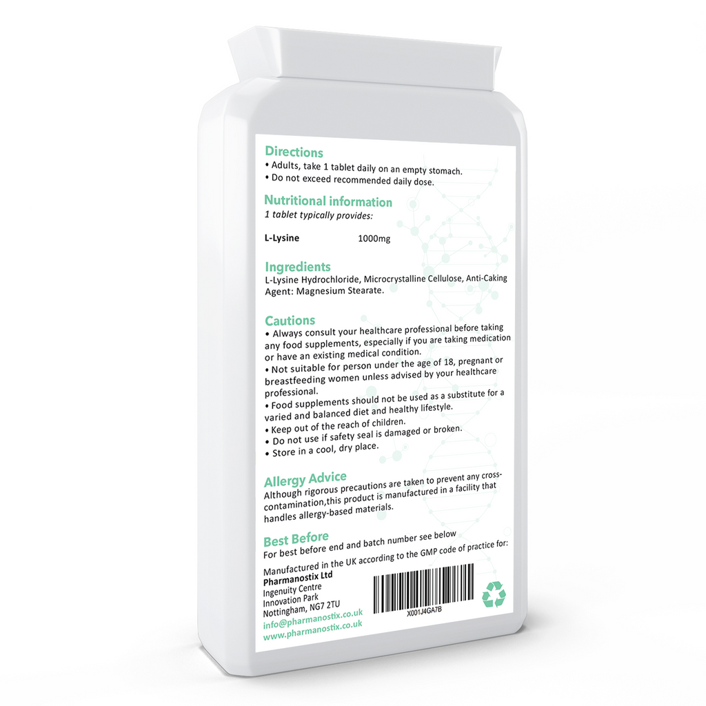 L-Lysine Tablets 1,000mg 90 Tablets
